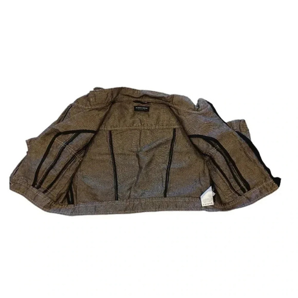 Blacky Dress Berlin Linen Blend Crop Short Sleeve Top Size 8 - Picture 8 of 12